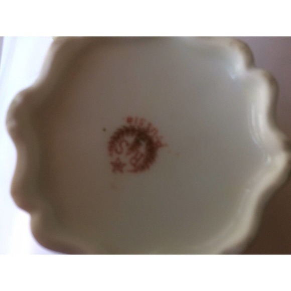 Antique R S Prussia Porcelain Demitasse Cup Pink Rose Scallop Rim Cup Only - Picture 6 of 6